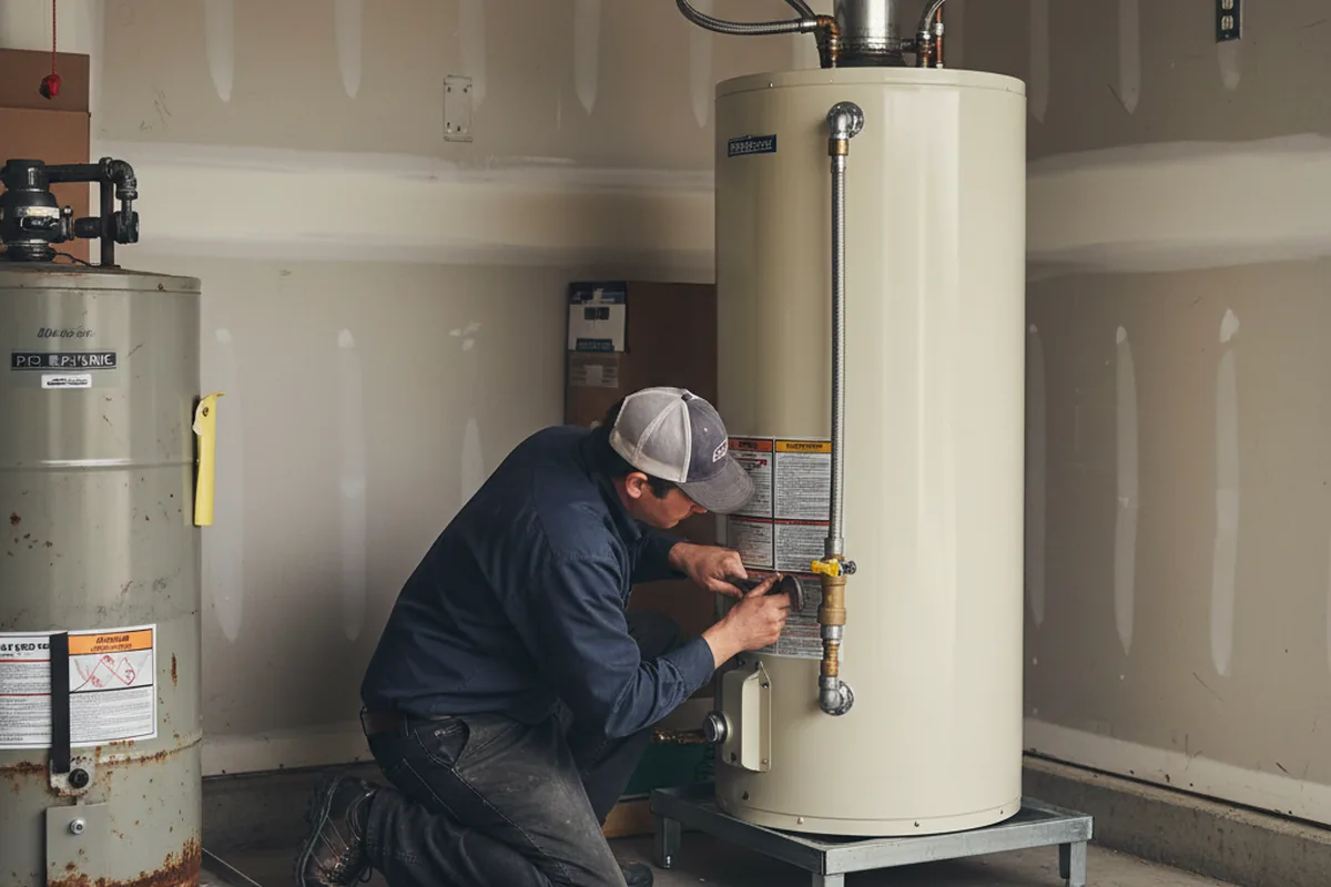 Water heater and shutoff valve replacement in Londonderry